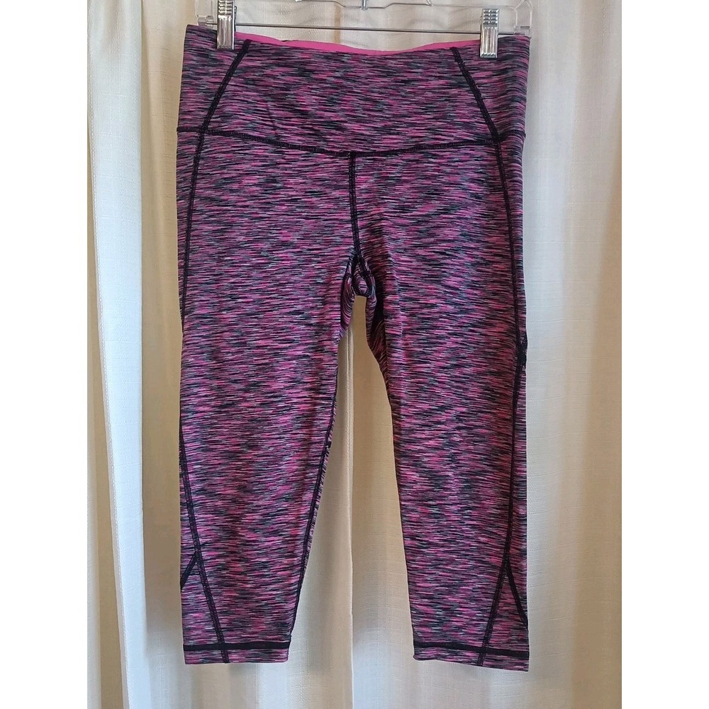 Victorias Secret VSX Sports Women's M Pink/Gray Capri Knockout Leggings Athletic